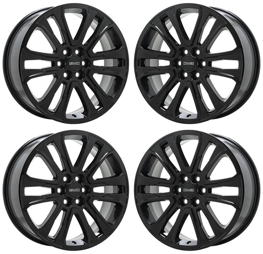 20" GMC Acadia Gloss Black wheels rims Factory Original OEM set 5800