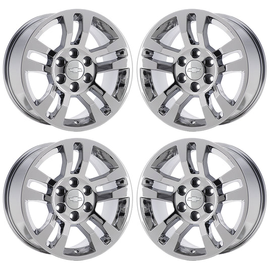 18" Silverado Tahoe Suburban 1500 Bright Chrome wheels rims Factory OEM set 5646