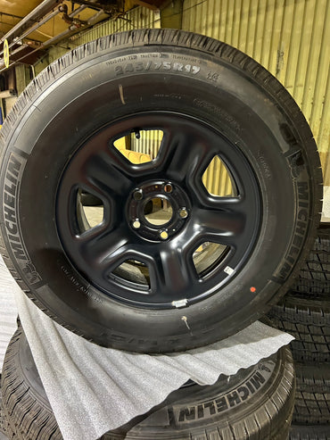 17" Jeep Gladiator Wrangler Black Steel Wheels Rims Tires Factory OEM Set 5 9220