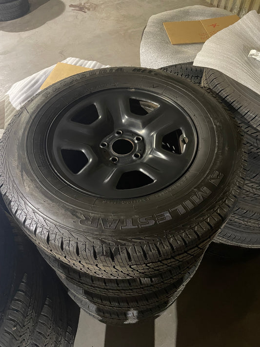 17" Jeep Gladiator Wrangler Black Steel Wheels Rims Tires Factory OEM Set 5 9220