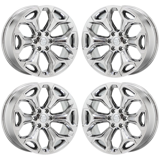 22" Dodge Ram 1500 Truck Bright Chrome wheels rims Factory OEM set 2685 2727