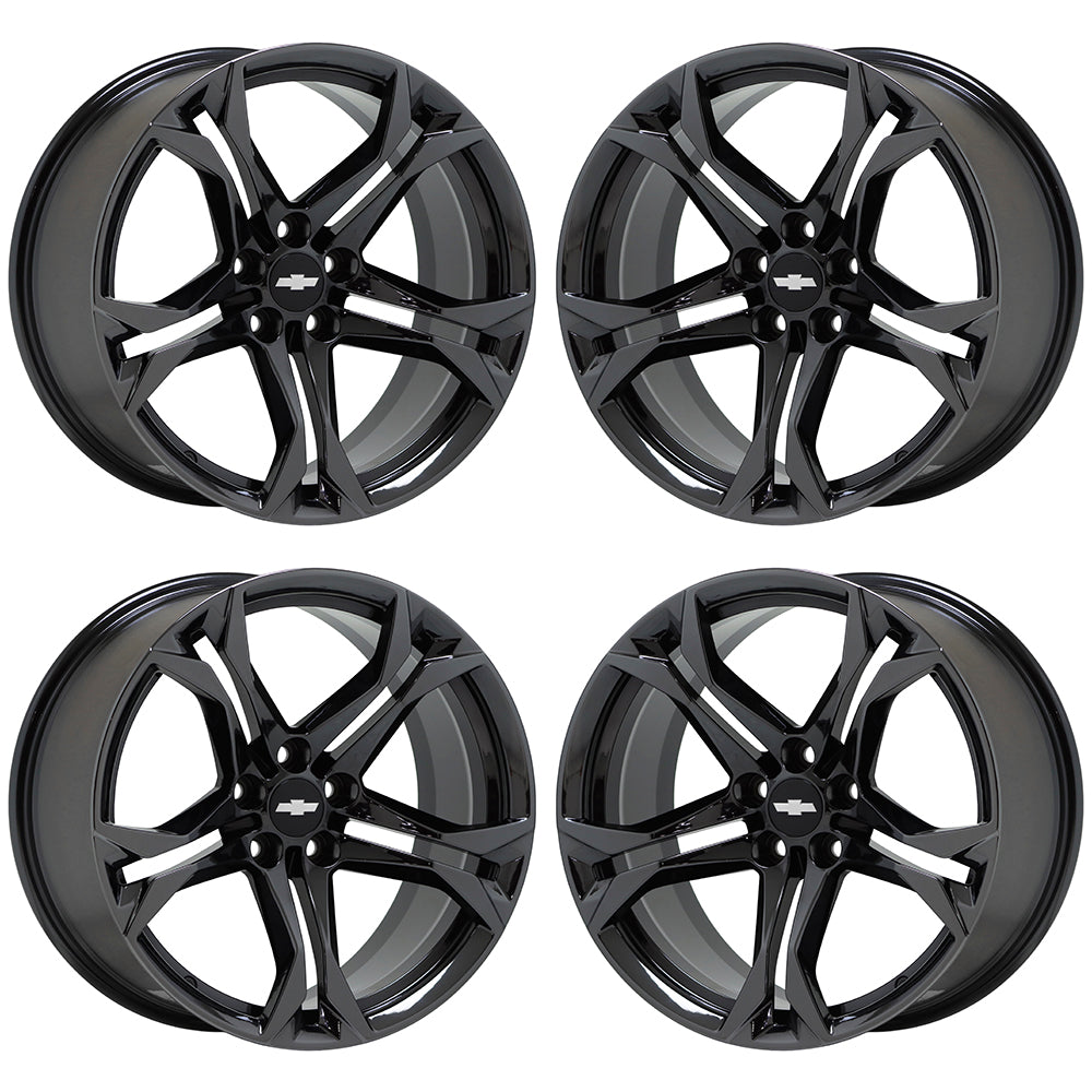 20" Chevrolet Camaro ZL1 Black Chrome Wheels Rims Factory OEM 5775 5776