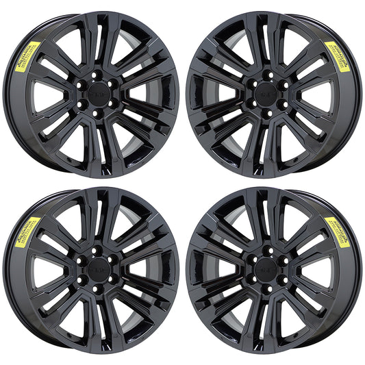 22" GMC Sierra Yukon Escalade Black Chrome wheels rims OEM set 4 5822