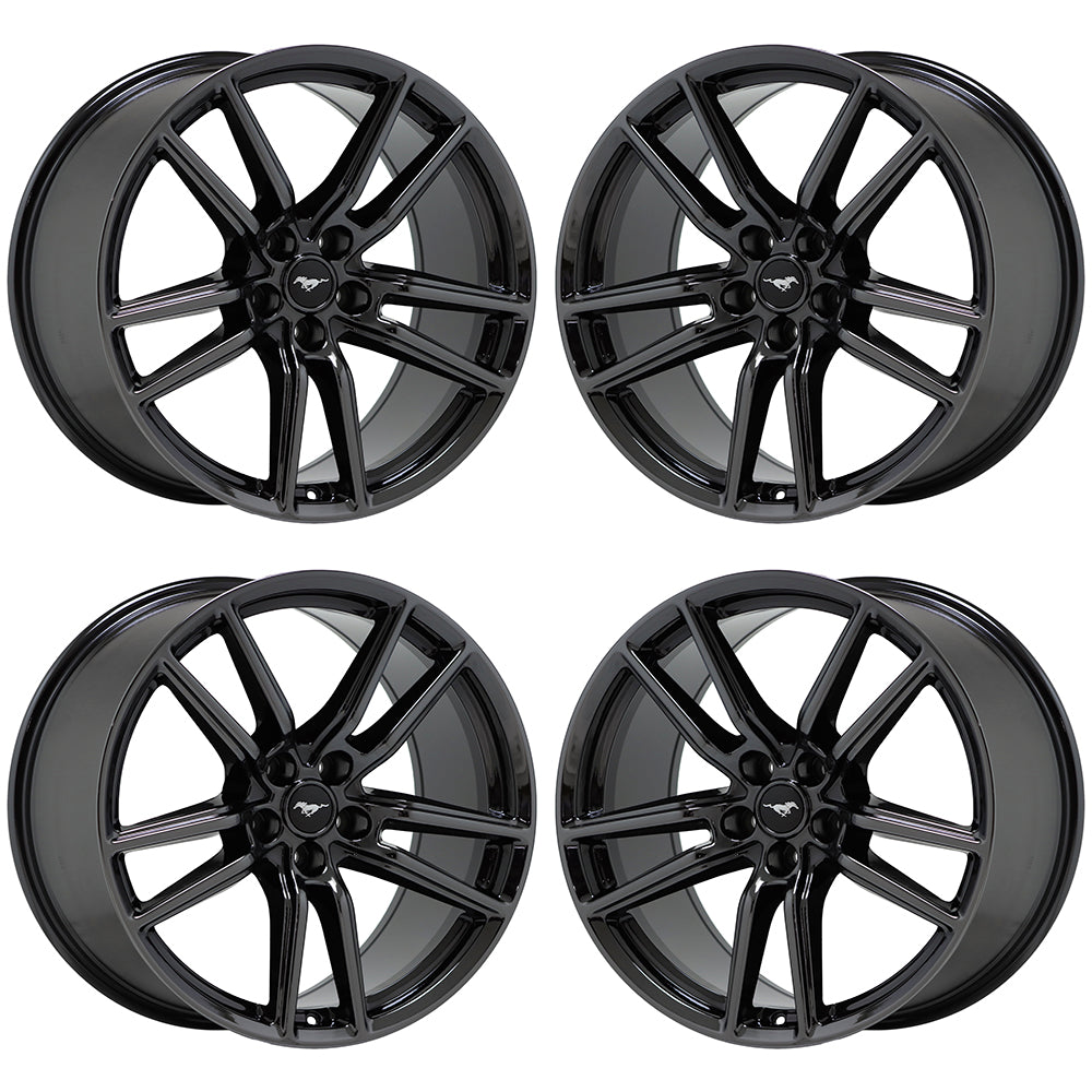 20" Ford Mustang Shelby GT500 Black Chrome wheels OEM set 10278 10279 EXCHANGE