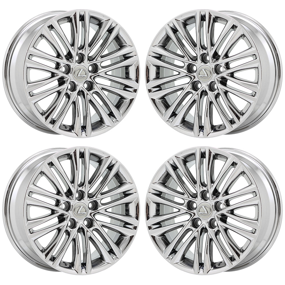 17" Lexus ES350 Bright Chrome wheels rims Factory OEM set 74277 EXCHANGE