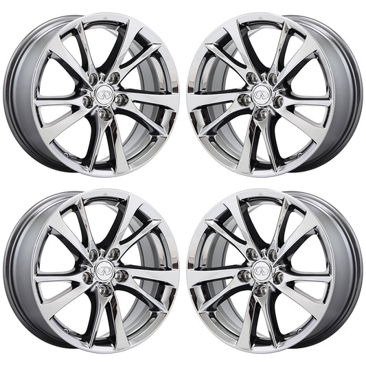 17" Infiniti Q50 Altima Bright Chrome wheels rims Factory OEM set 73764 EXCHANGE