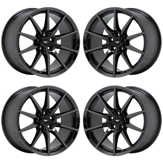 19x10.5 19x11 Ford Mustang GT350 Black Chrome wheels rim Factory OEM 10053 10054