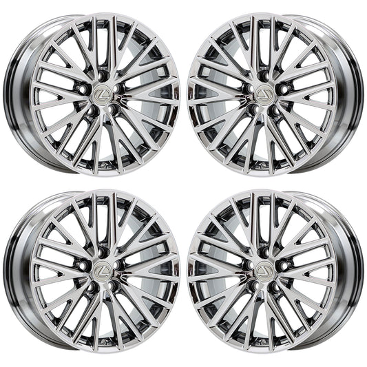 18" Lexus IS200 IS250 IS300 IS350 Turbo Chrome wheels rims 74288 74289 EXCHANGE