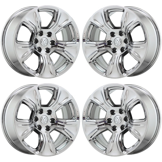 20" Dodge Ram 1500 Truck Bright Chrome wheels rims Factory OEM set 2674