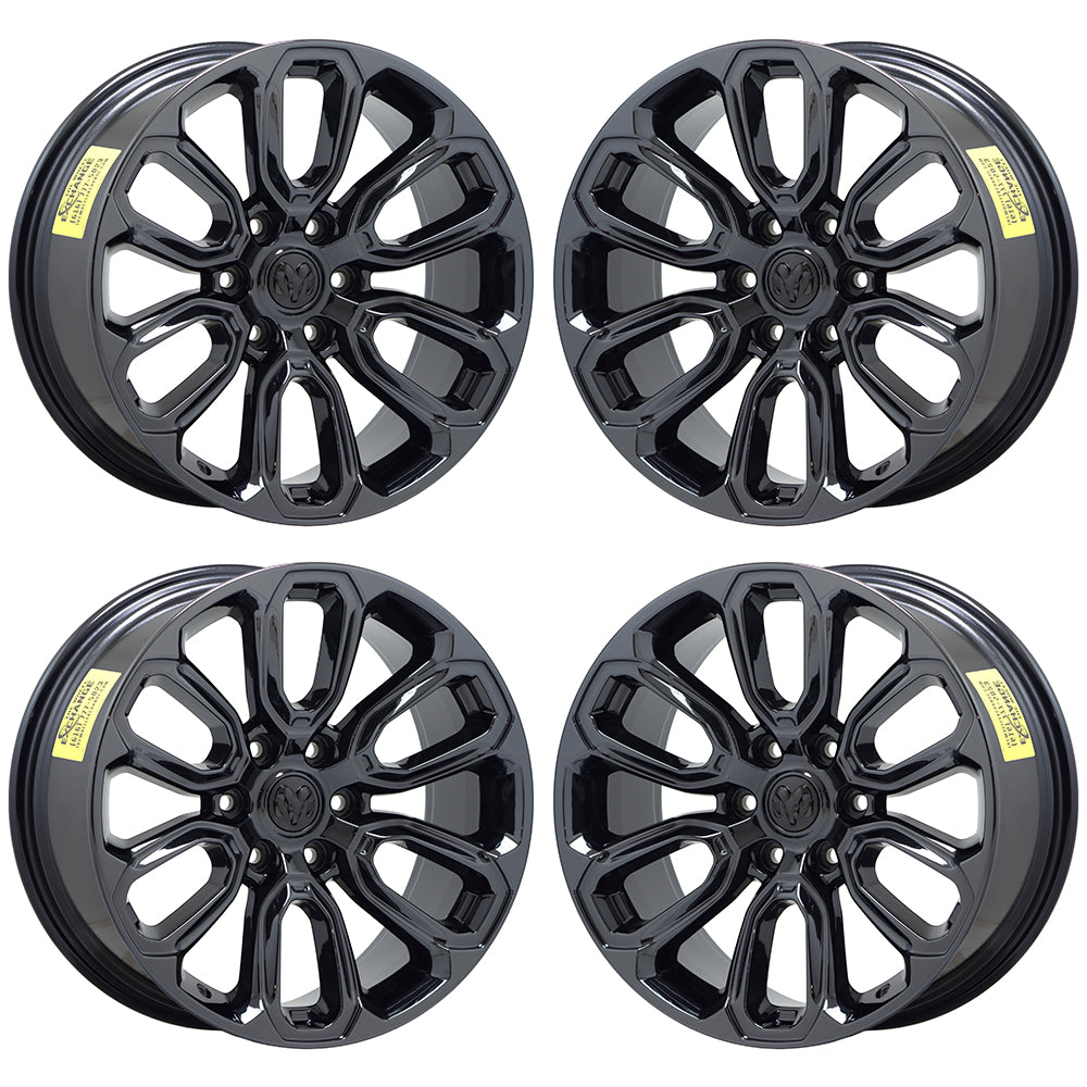 20" Dodge Ram 1500 Truck Black Chrome wheels rims Factory set 2677 EXCHANGE