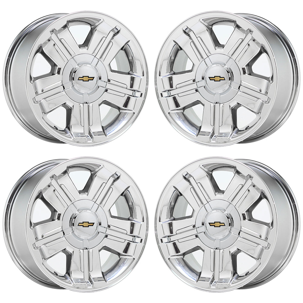18" Avalanche Silverado Tahoe Suburban Bright Chrome wheels Factory OEM set 5300