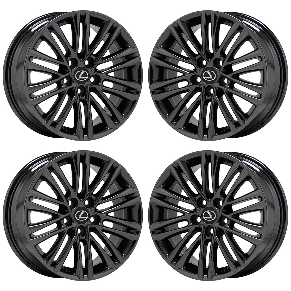 17" Lexus ES350 Black Chrome wheels rims Factory OEM set 74277 EXCHANGE