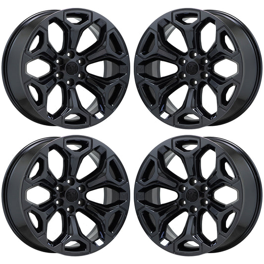 22" Dodge Ram 1500 Truck Black Chrome wheels rims Factory OEM set 2685 2727