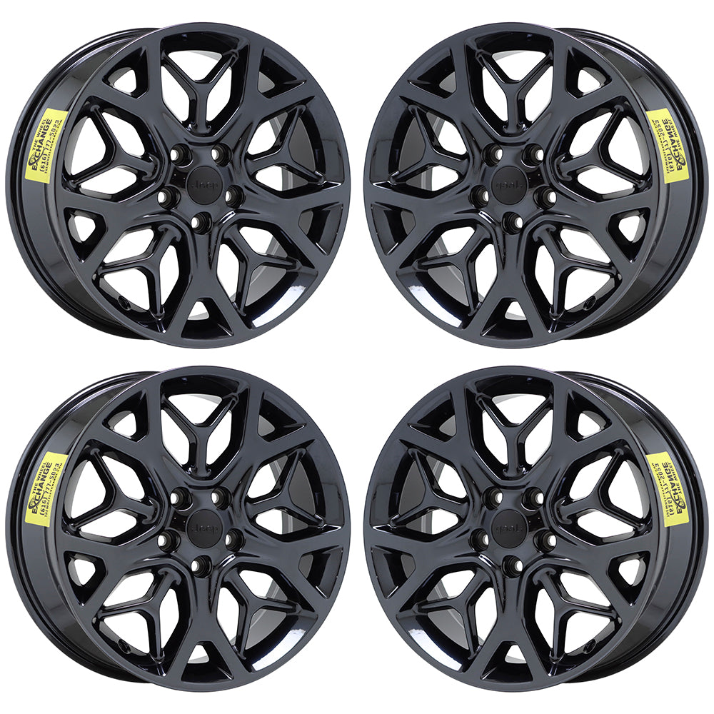 20" Jeep Grand Cherokee Black Chrome wheels rims Factory OEM set 9181