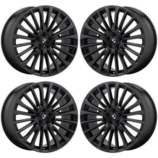 22x9.5 22x10.5 BMW X7 M50i Black Chrome wheels rims 86537 86542 EXCHANGE