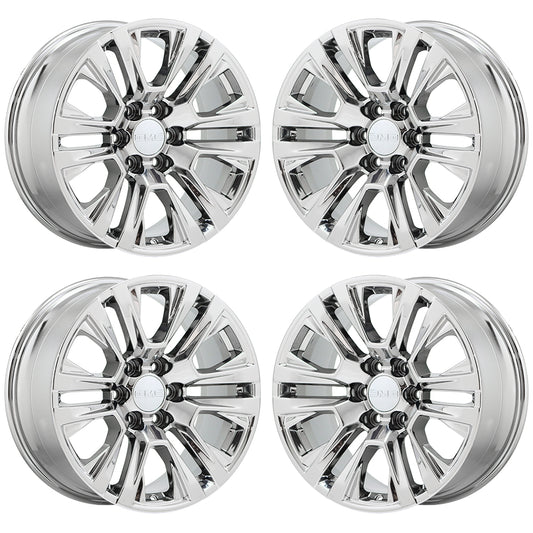 20" GMC Sierra Yukon 1500 Bright Chrome wheels rims Factory OEM set 5917