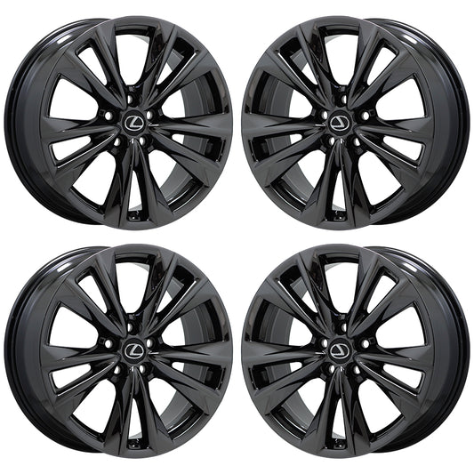 19" Lexus ES350 Black Chrome wheels rims Factory OEM set 74377 EXCHANGE