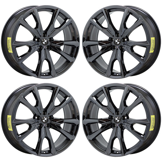 22" BMW X7 Black Chrome wheels rims Factory OEM set 4 86535 86540 EXCHANGE