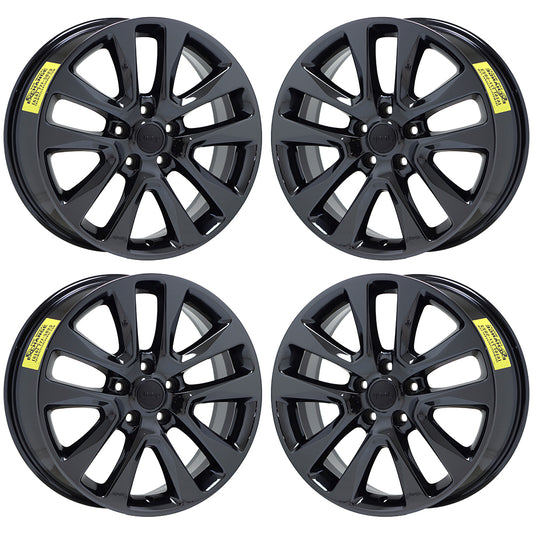 20" Jeep Grand Cherokee Black Chrome wheels rims Factory OEM set 9157 9168