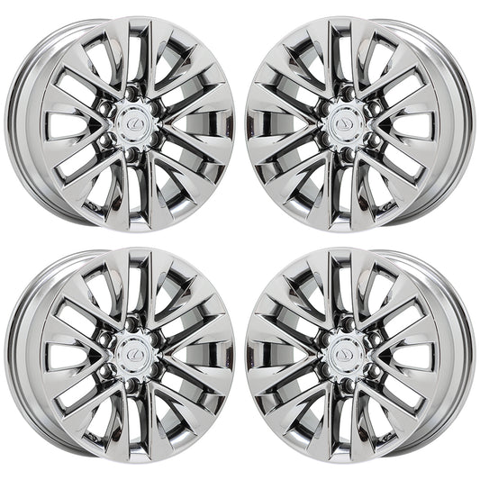 18" Lexus GX460 Bright Chrome wheels rims Factory OEM set 4 74297