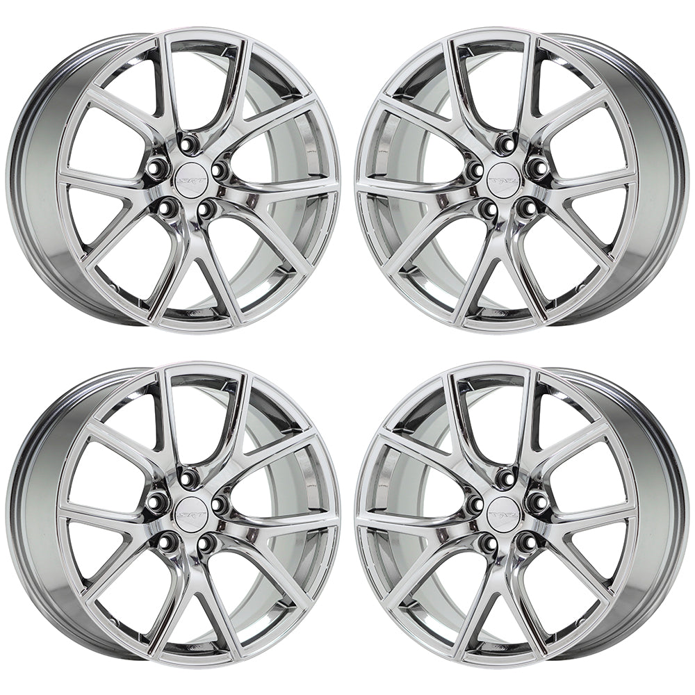 20" Jeep Grand Cherokee SRT Bright Chrome wheels rims Factory OEM set 9173
