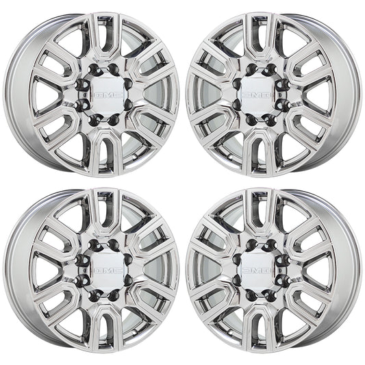 20" GMC Sierra 2500 3500 Bright Chrome wheels rims Factory OEM set 5950 EXCHANGE