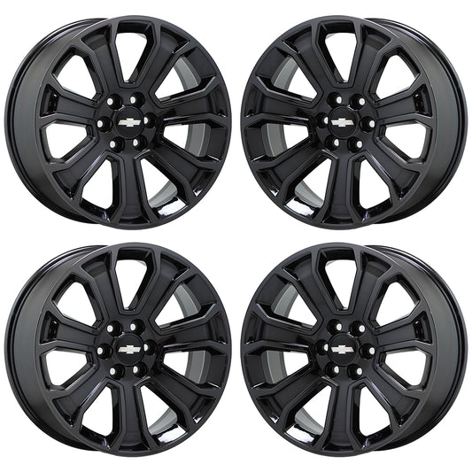 22" Sierra Silverado 1500 Black Chrome wheels rims Factory OEM GM 5665 EXCHANGE