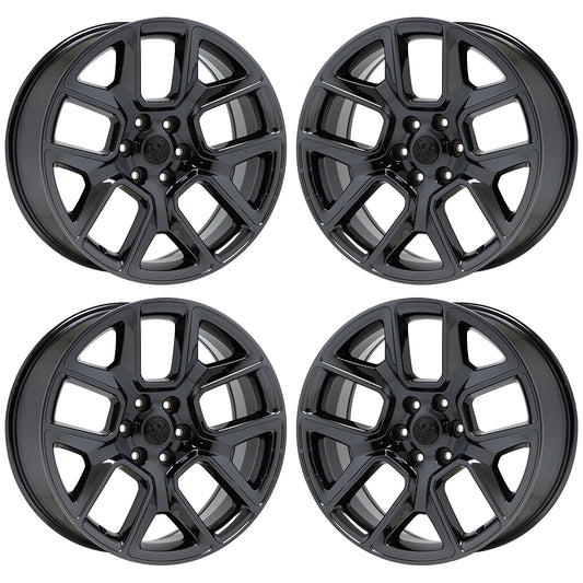 22" Dodge Ram 1500 Black Chrome wheels rims Factory OEM 2019-2023 set 4 2684