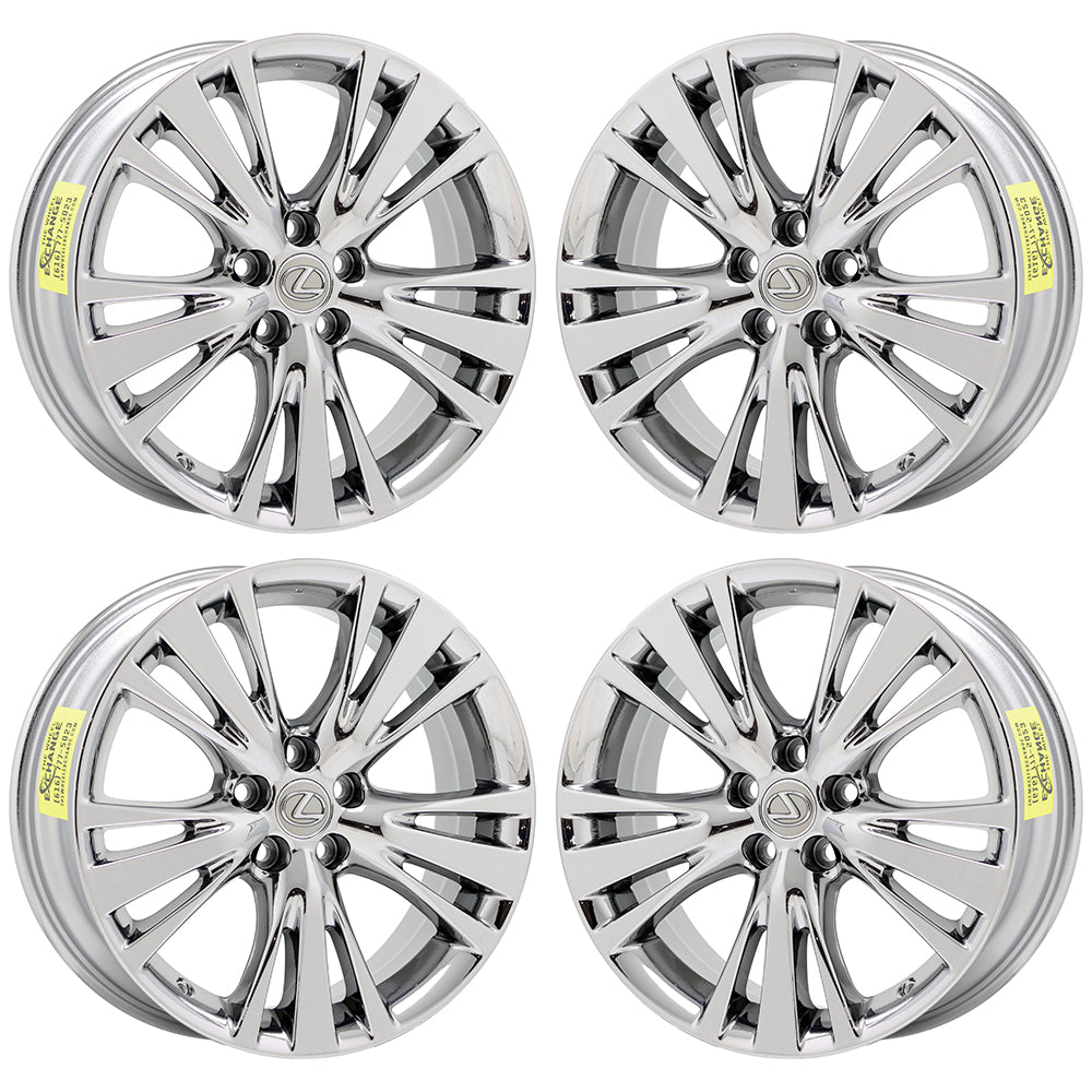 19" Lexus RX350 RX450 Bright Chrome wheels rims Factory OEM set 4 74254 EXCHANGE