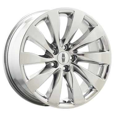 19" Lincoln MKS Bright Chrome wheels rims Factory OEM set 2009-2016 - 3928