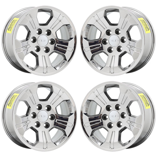 18" GMC Sierra 1500 Z71 Bright Chrome wheels rims Factory OEM set 4 5647