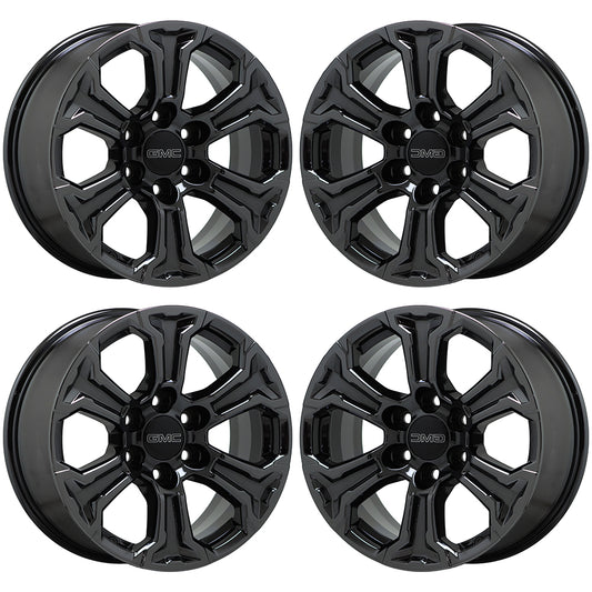 18" GMC Sierra Yukon 1500 Black Chrome wheels rims Factory OEM set 5910