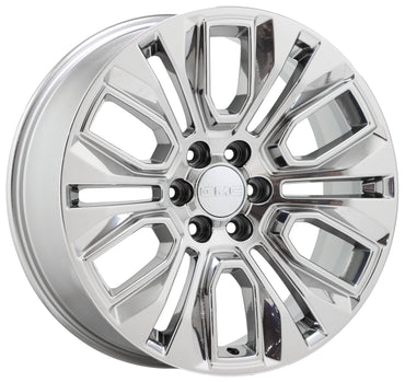 22" GMC Sierra Denali 1500 Yukon Bright Chrome wheels rims Factory OEM set 5943