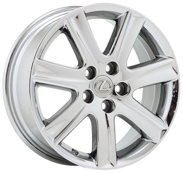 17" Lexus ES350 Bright Chrome wheels rims Factory OEM set 74190