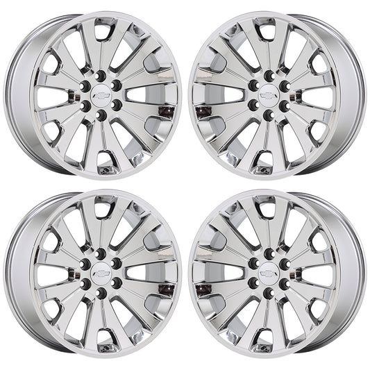22" Chevy Silverado 1500 Bright Chrome wheels rims Factory OEM GM set 5663