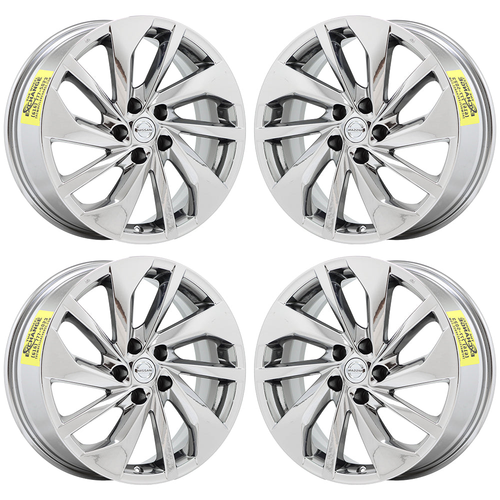 18" Nissan Rogue Bright Chrome wheels rims Factory OEM set 62619 EXCHANGE