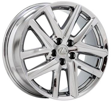 19" Lexus GS 200 300 350 450 F-Sport Bright Chrome wheels Factory OEM set 74347
