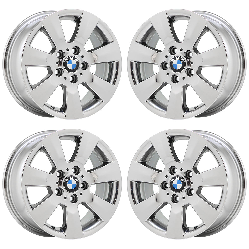 16" BMW 320 325 330 Bright Chrome wheels rims Factory OEM set 4 71498