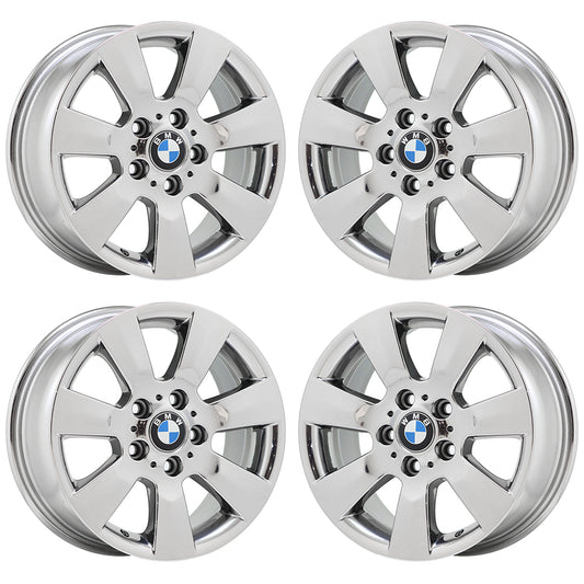 16" BMW 320 325 330 Bright Chrome wheels rims Factory OEM set 4 71498