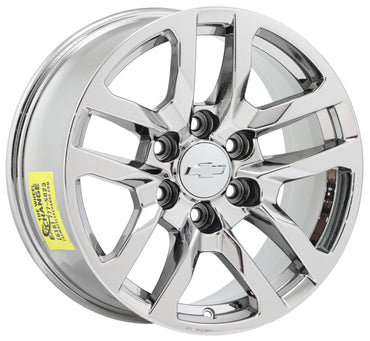 18" Chevrolet Silverado 1500 Bright Chrome wheels rims Factory OEM set 5912