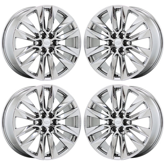 21" Cadillac XT5 XT6 Bright Chrome wheels rims Factory OEM set 4851