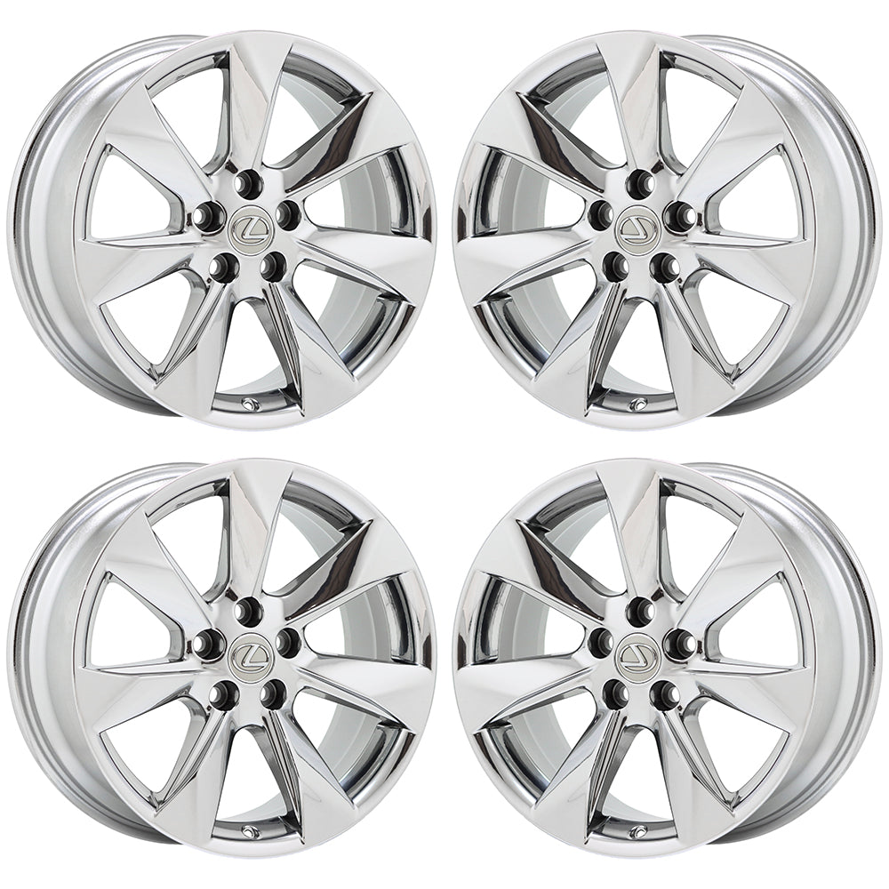 18" Lexus RX350 RX450H Bright Chrome wheels rims Factory OEM set 74336 EXCHANGE