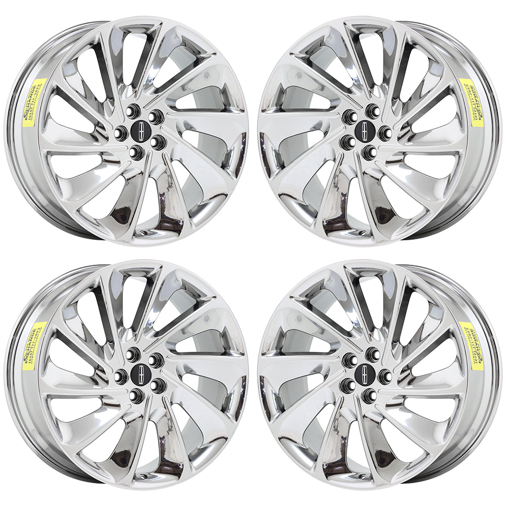 21" Lincoln Nautilus Bright Chrome wheels rims Factory OEM 2019-2023 set 10218
