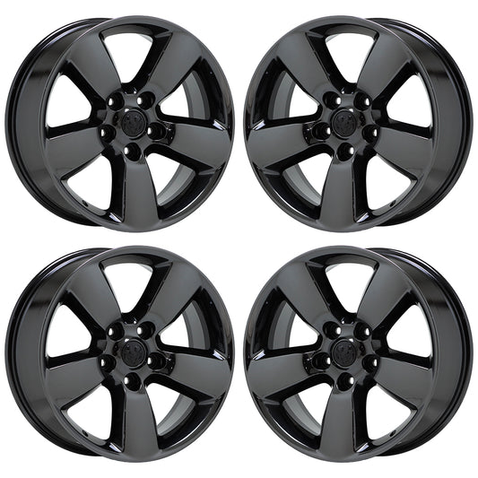 20" Dodge Ram 1500 Truck Black Chrome wheels rims Factory OEM set 4 2495