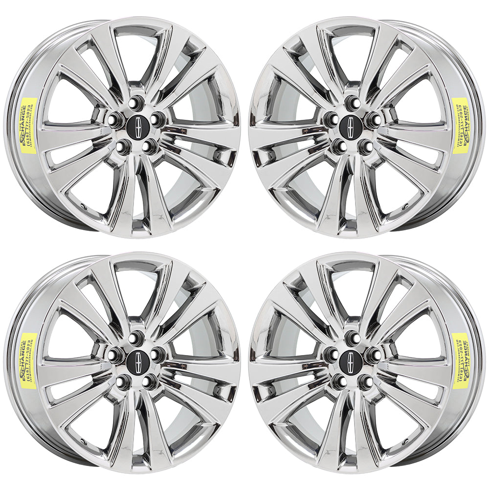 18" Lincoln MKX Bright Chrome wheels rims Factory OEM set 10071 EXCHANGE