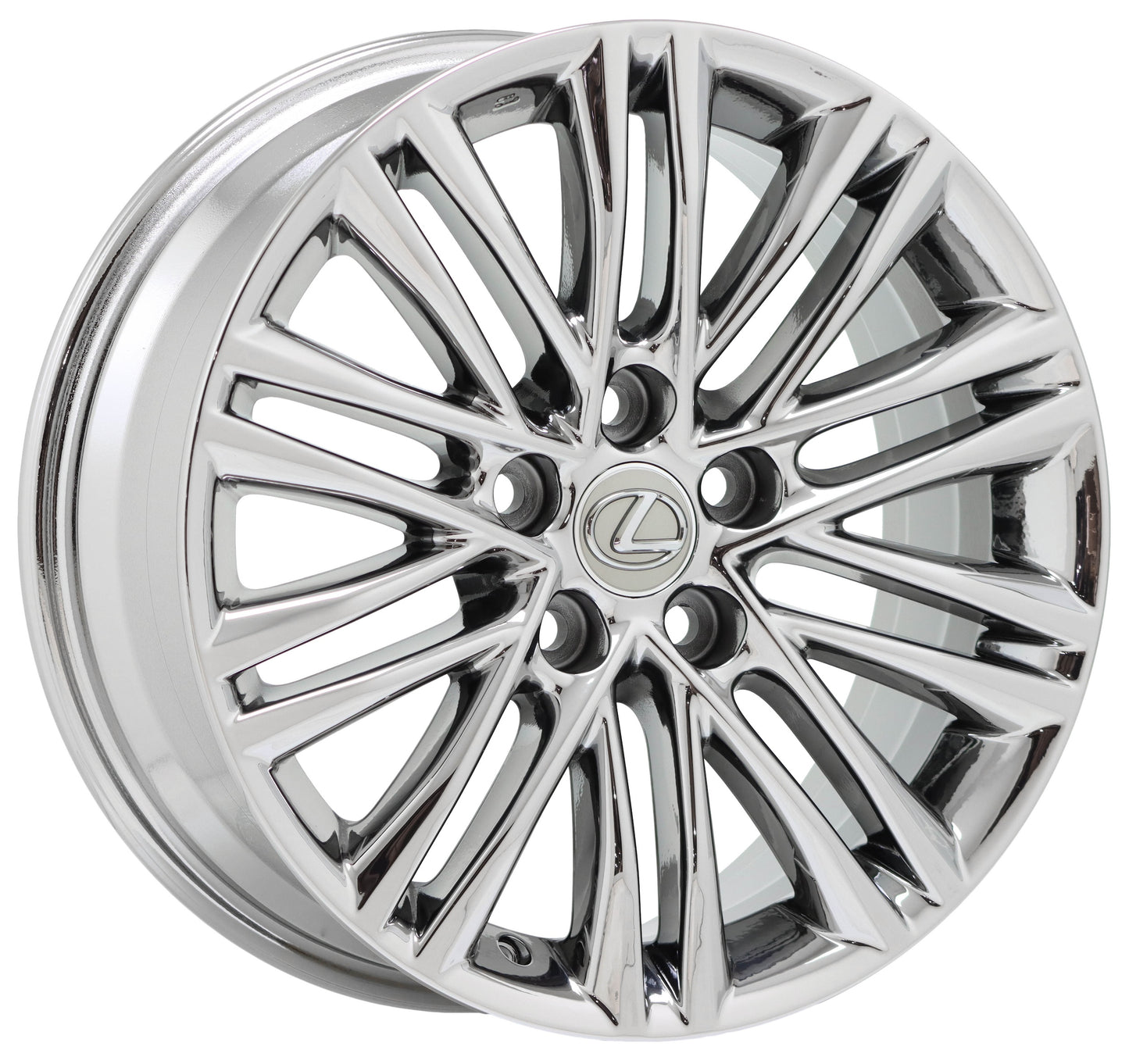 17" Lexus ES350 Bright Chrome wheels rims Factory OEM set 74277 EXCHANGE