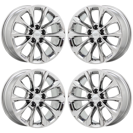 18" Cadillac CT5 CTS Premium Luxury Bright Chrome wheels rims OEM set 4837