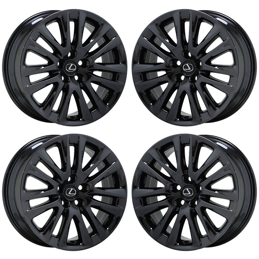 19" Lexus LS460 Black Chrome wheels rims Factory OEM set 4 74284