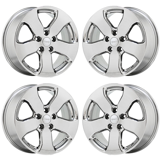18" Jeep Grand Cherokee Bright Chrome wheels rims Factory OEM set 9106