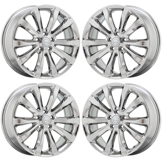 19" Chrysler 300 AWD Bright Chrome wheels rims Factory OEM set 4 2538